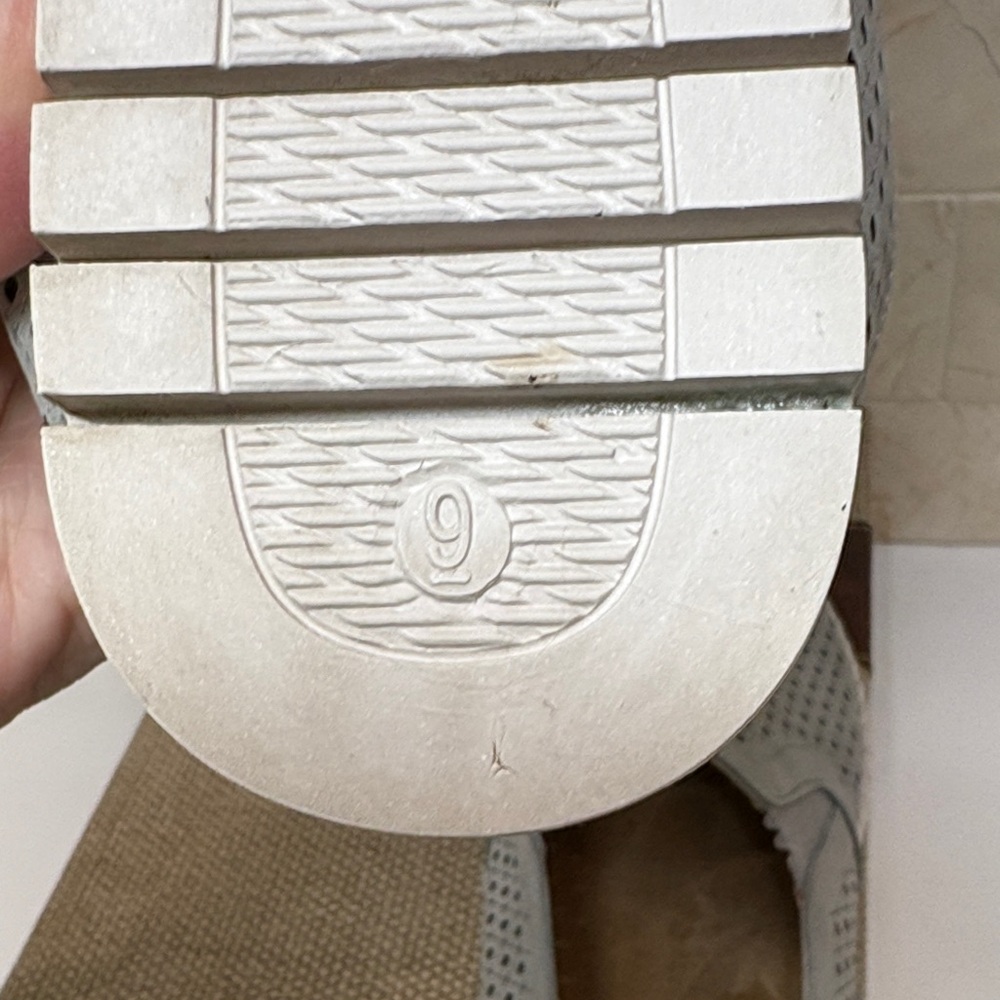 Easy Street Wonen’s Laser Cut Perforated Gray Slip-Ons, 9 - Picture 8 of 9